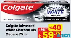 COLGATE ADVANCED WHİTE CHARCOAL DİŞ MACUNU 75 ML